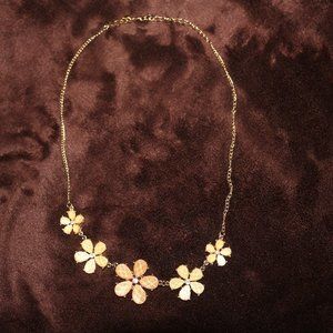Rose Gold, Floral Necklace